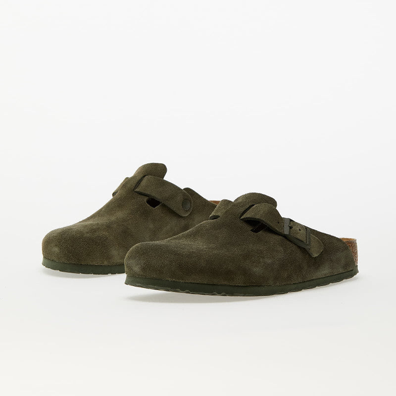 Birkenstock Boston Velvet Leather Thyme
