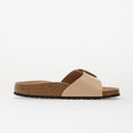 Birkenstock Madrid Big Buckle Natural Leather Patent Women High-Shine New Beige