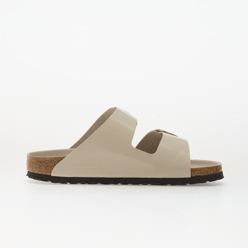 Birkenstock Arizona Big Buckle Natural Leather Patent Women High-Shine Oyster