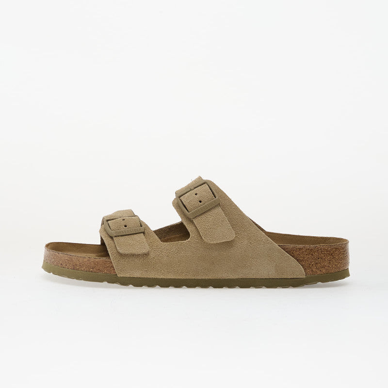 Birkenstock Arizona Suede Leather Faded Khaki