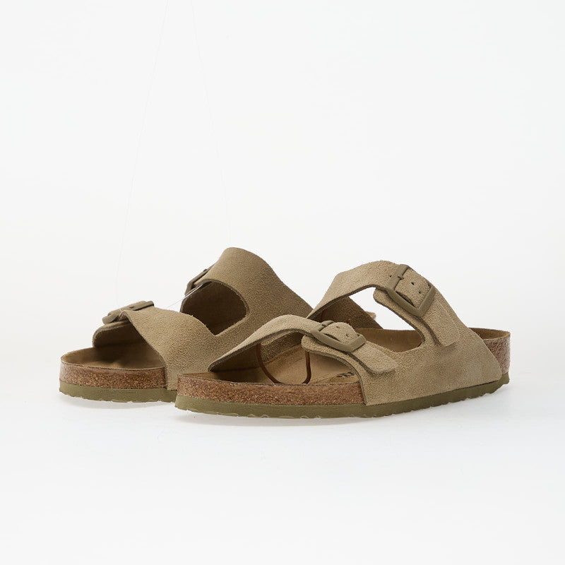 Birkenstock Arizona Suede Leather Faded Khaki
