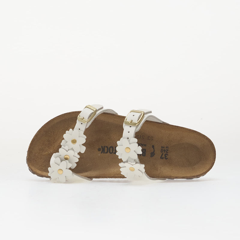 Birkenstock Mayari Flower Embellishment Leather Women White