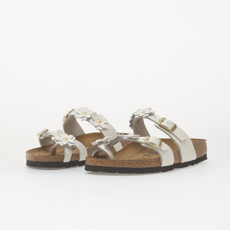 Birkenstock Mayari Flower Embellishment Leather Women White