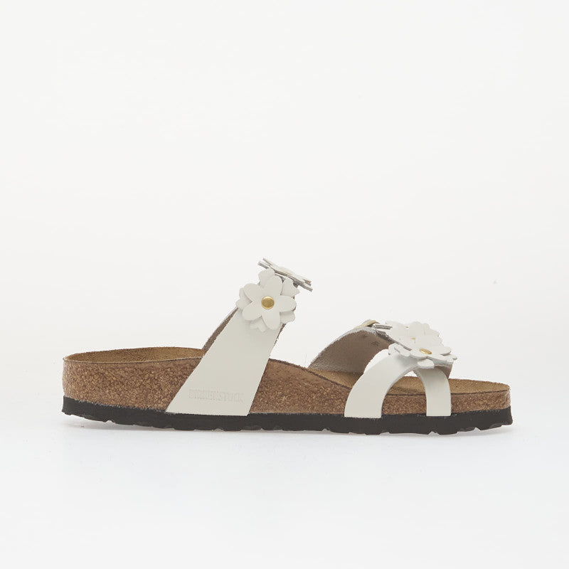 Birkenstock Mayari Flower Embellishment Leather Women White