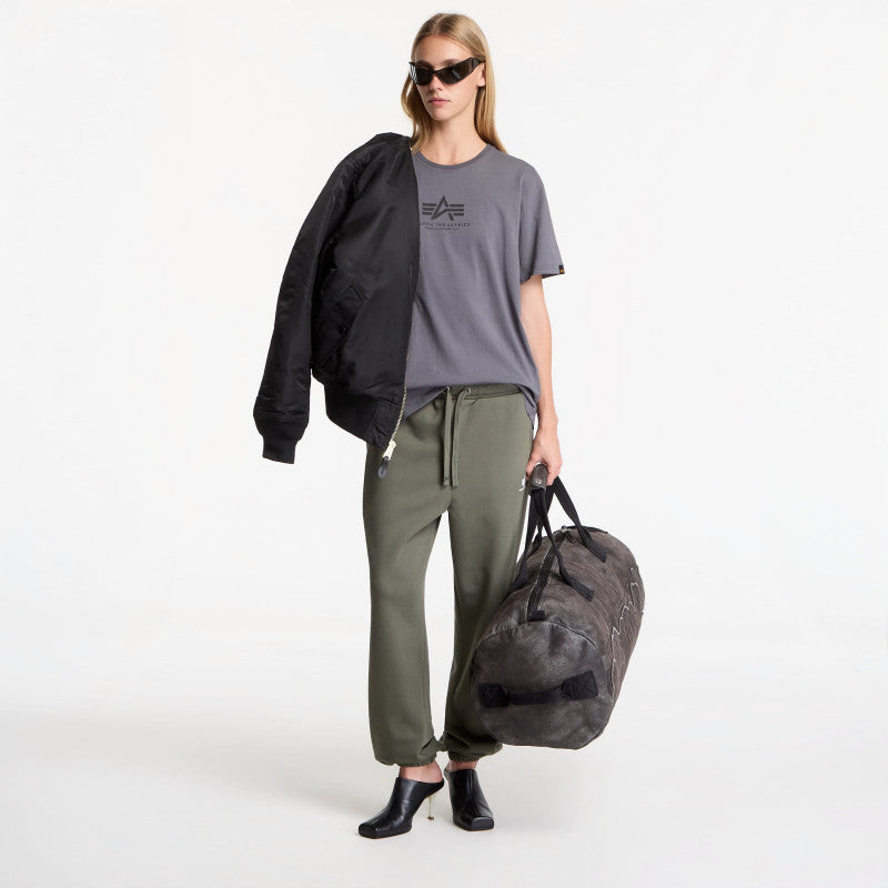Alpha Industries Basic T-Shirt Contrast Stitch Grey Black/ Black