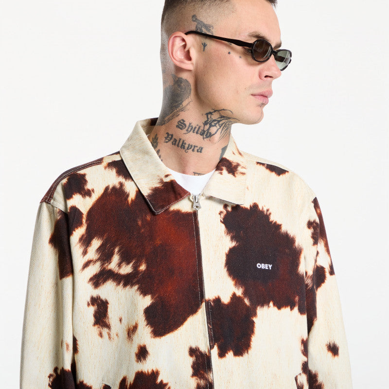 Obey Workshop Jacket Cow Print