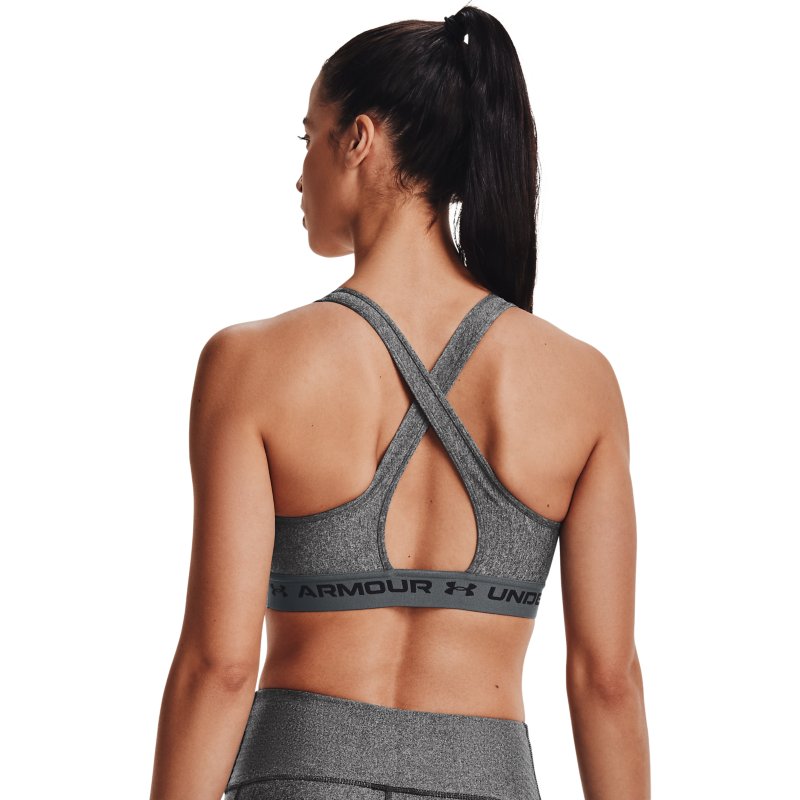 Under Armour Wmns Mid Crossback Heather Sports liemenėlė