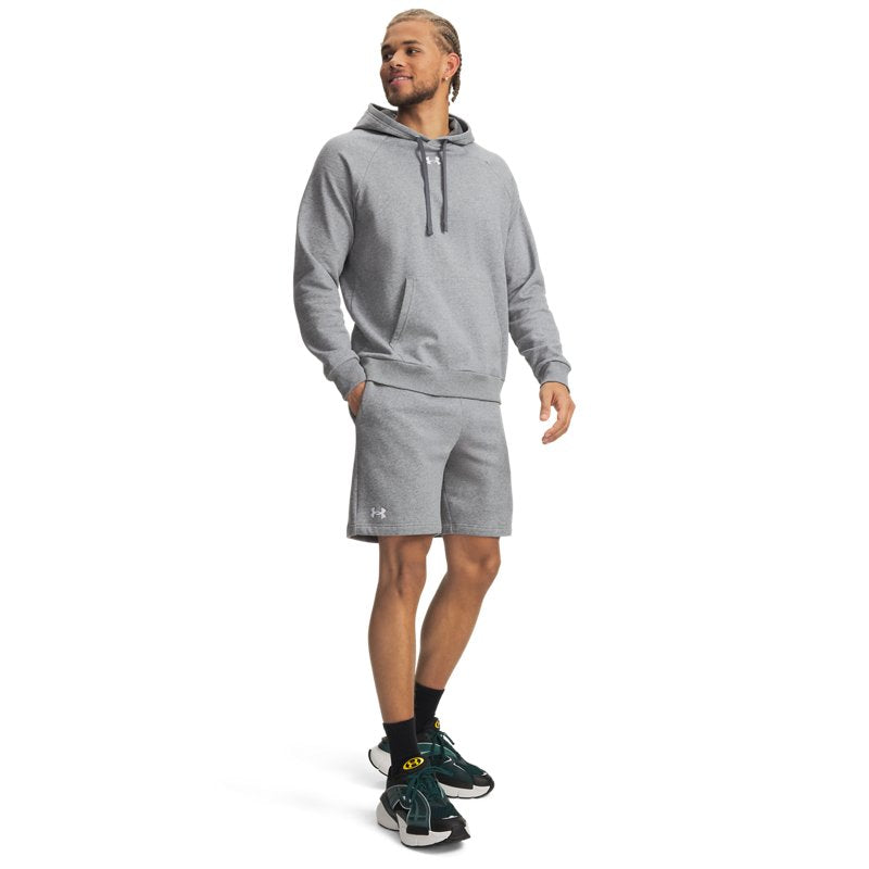 Under Armour Rival Fleece Shorts Castlerock Light Heather/ White
