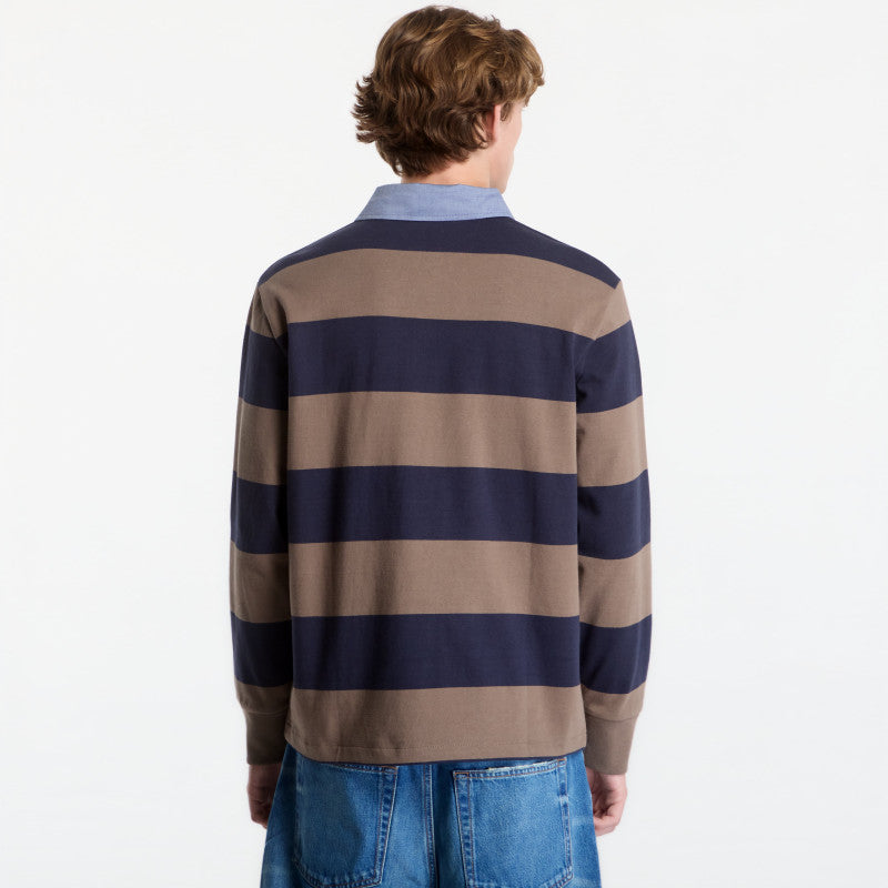 Gant Reg Chambray Stripe Heavy Rugger Clay