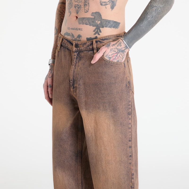 Jeansy Daily Paper Washed Shield Amba Jeans Denim