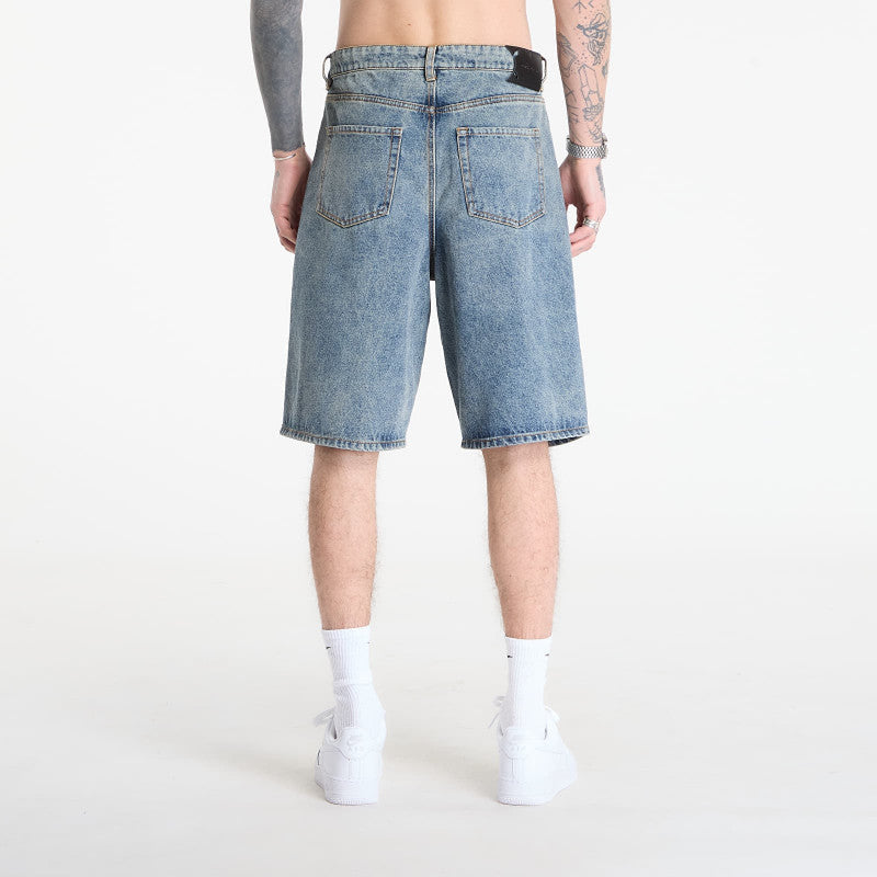 Daily Paper Compact Shield Embroidery Denim Shorts Denim