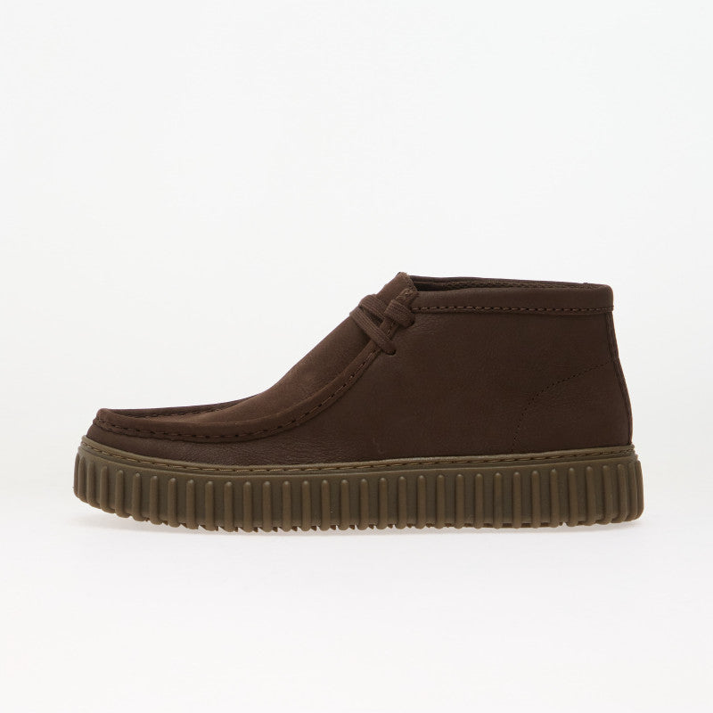 Clarks Torhill Hi Leather Dark Brown
