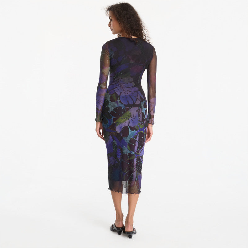 Sukienka Desigual Leafs Lacroix Dress Blue