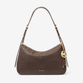 Michael Kors Nolita Medium Signature Logo Shoulder Bag Brown/ Acorn