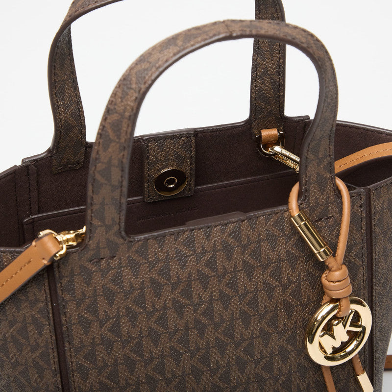 Michael Kors Sm Conv Cinched Tote Brown/ Acorn
