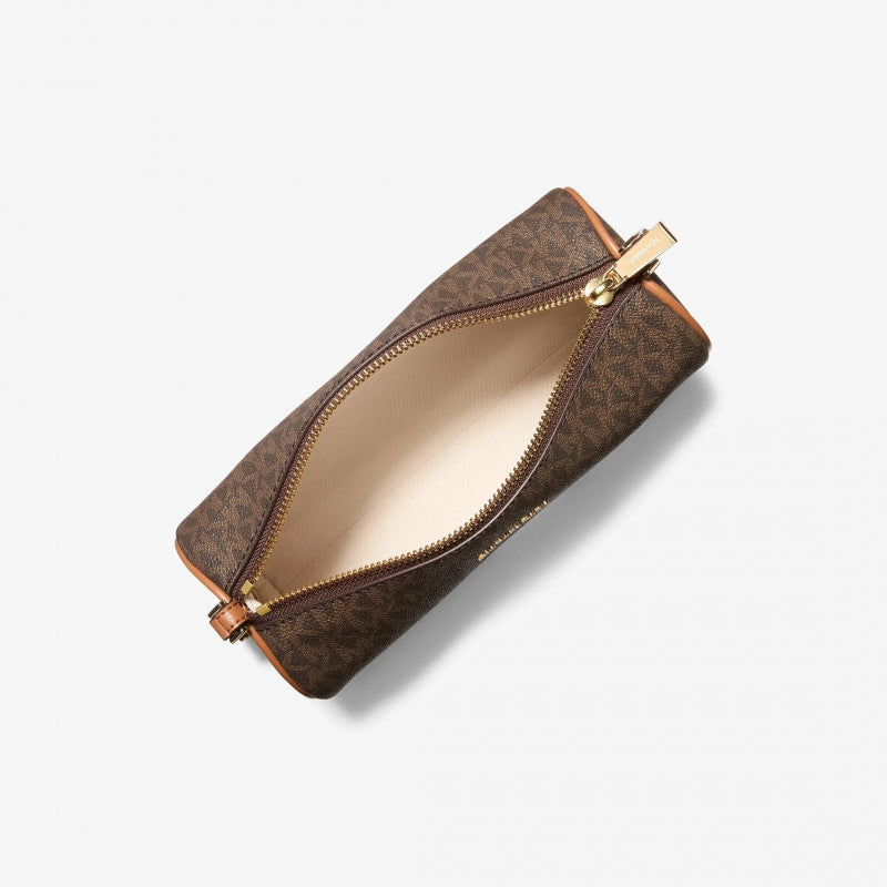 Michael Kors Sm Barrel Pouchette Brown/ Acorn