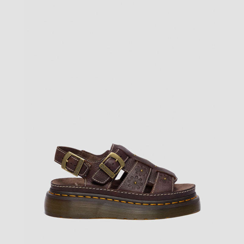 Dr. Martens WRENLIE OPEN FL Dark Brown Grizzly