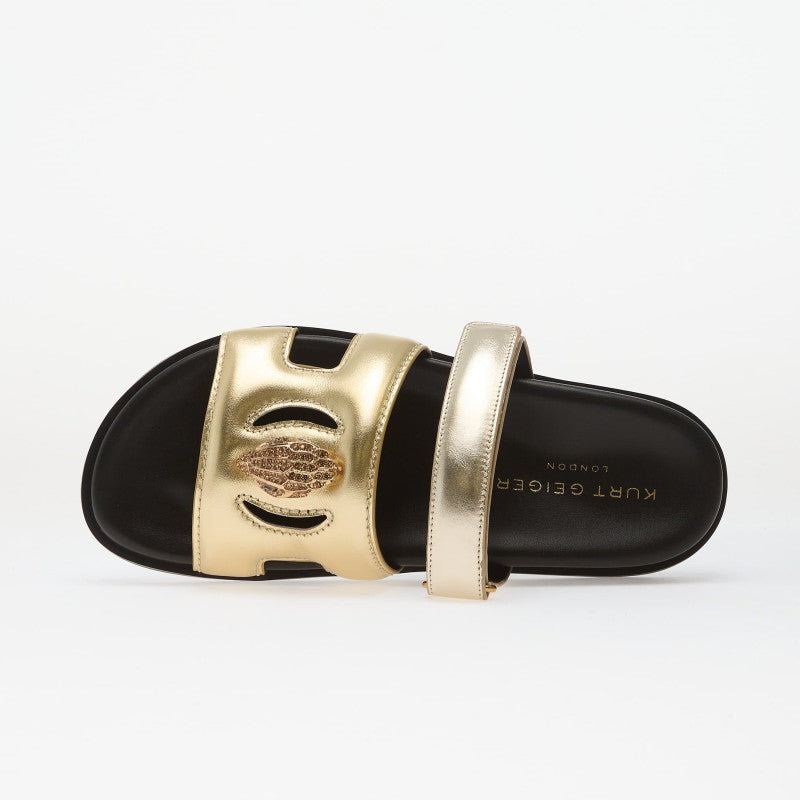 Kurt Geiger Eagle Cut Out Sandal Gold Comb