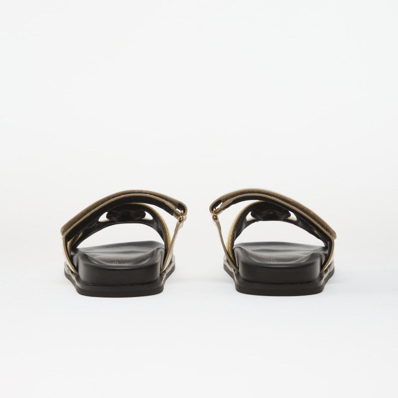 Kurt Geiger Eagle Cut Out Sandal Gold Comb