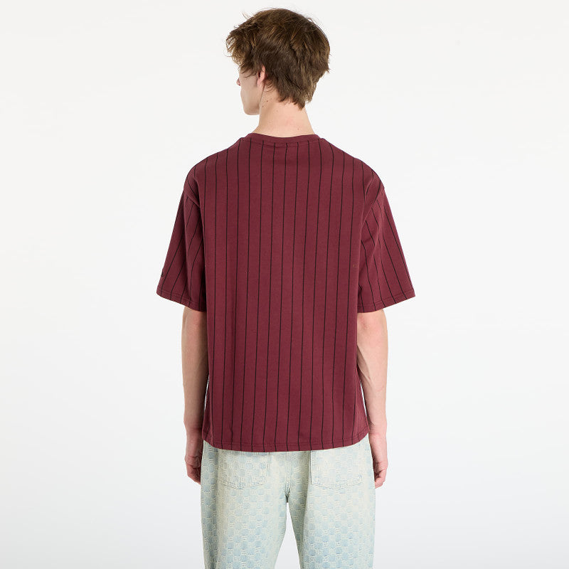 New Era Pinstripe Os Tee UNISEX Frosted Burgundy