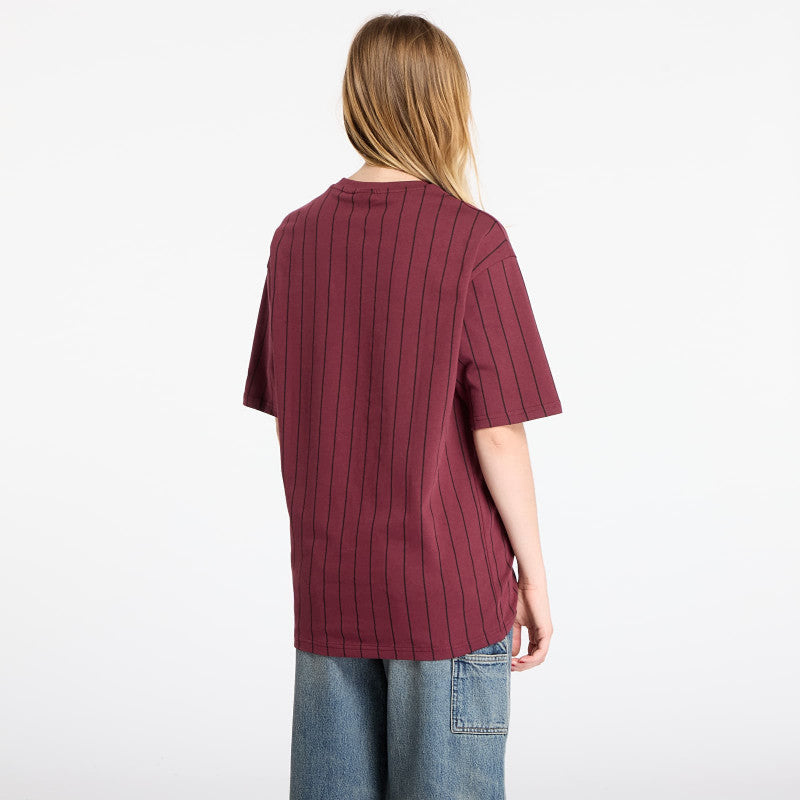 New Era Pinstripe Os Tee UNISEX Frosted Burgundy