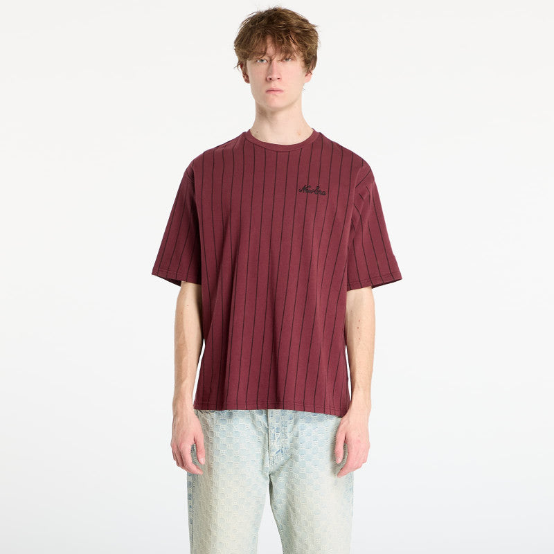 New Era Pinstripe Os Tee UNISEX Frosted Burgundy
