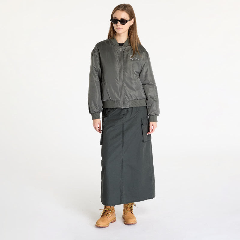 Karl Kani Chest Signature Bomber Jacket Grey