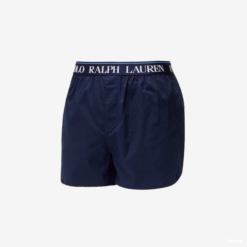 Bokserki Ralph Lauren Stretch Cotton Three Slim Fit Boxers 3-Pack Blue