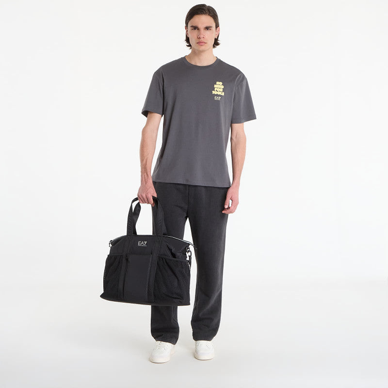 EA7 Emporio Armani Train Graphic T-Shirt Gray Pinstripe