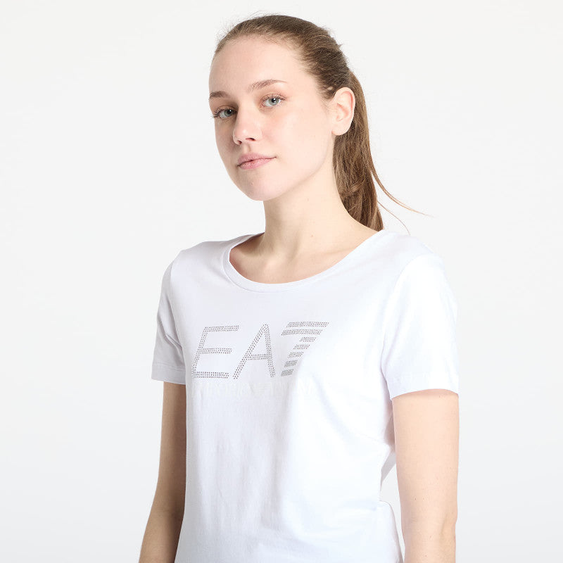 EA7 Emporio Armani Train Logo Series Wmns Tee Ss White