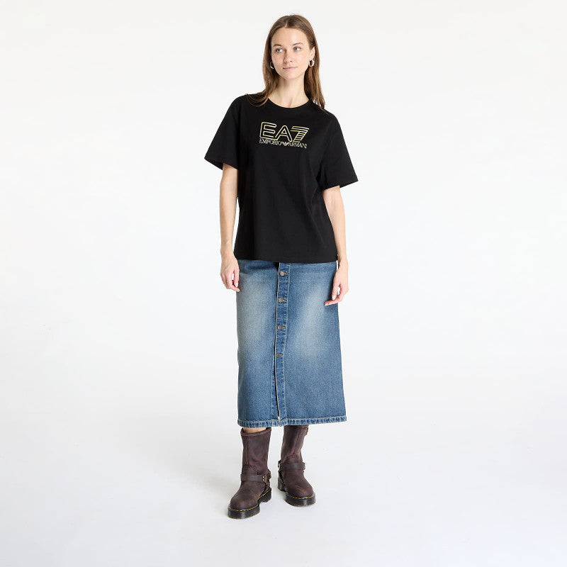 EA7 Emporio Armani Train Visibility Wmns Tee Ss Black/ Gold