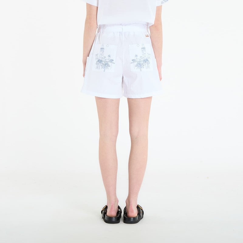 EA7 Emporio Armani Train Costa Shorts Fancy White Embro