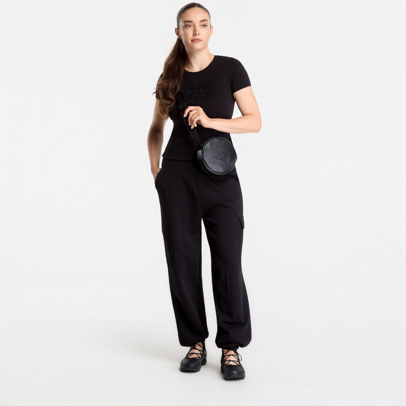 EA7 Emporio Armani Train Logo Series Wmns Tee Ss Str Black
