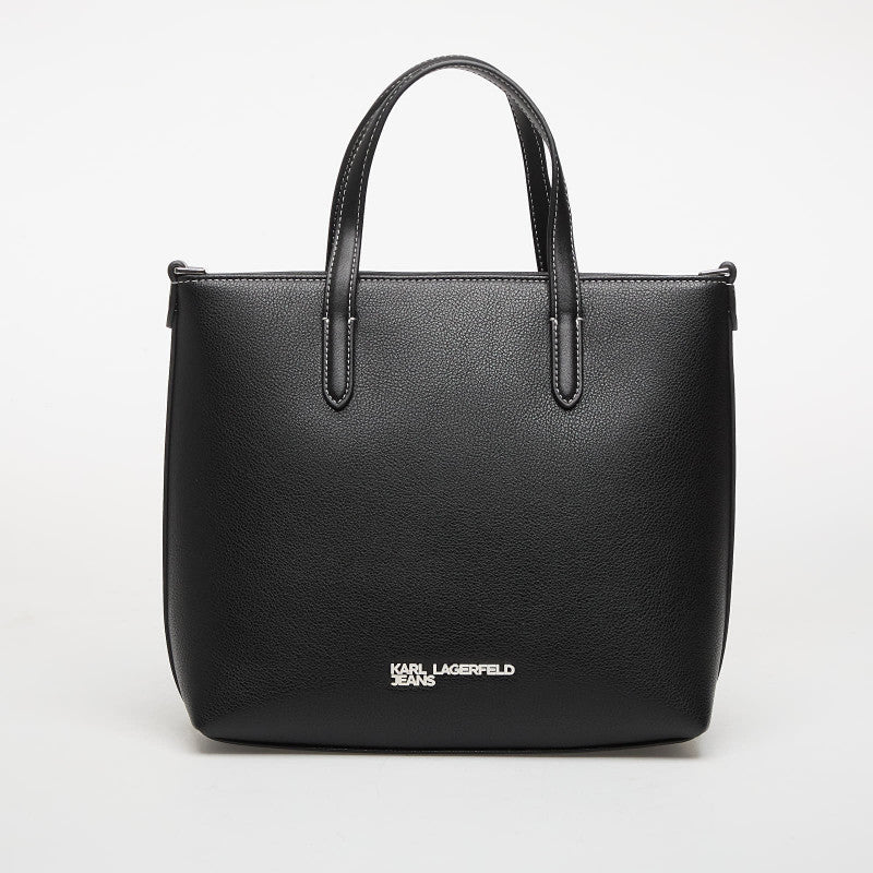 Karl Lagerfeld Jeans Metal Logo Mini Tote Black