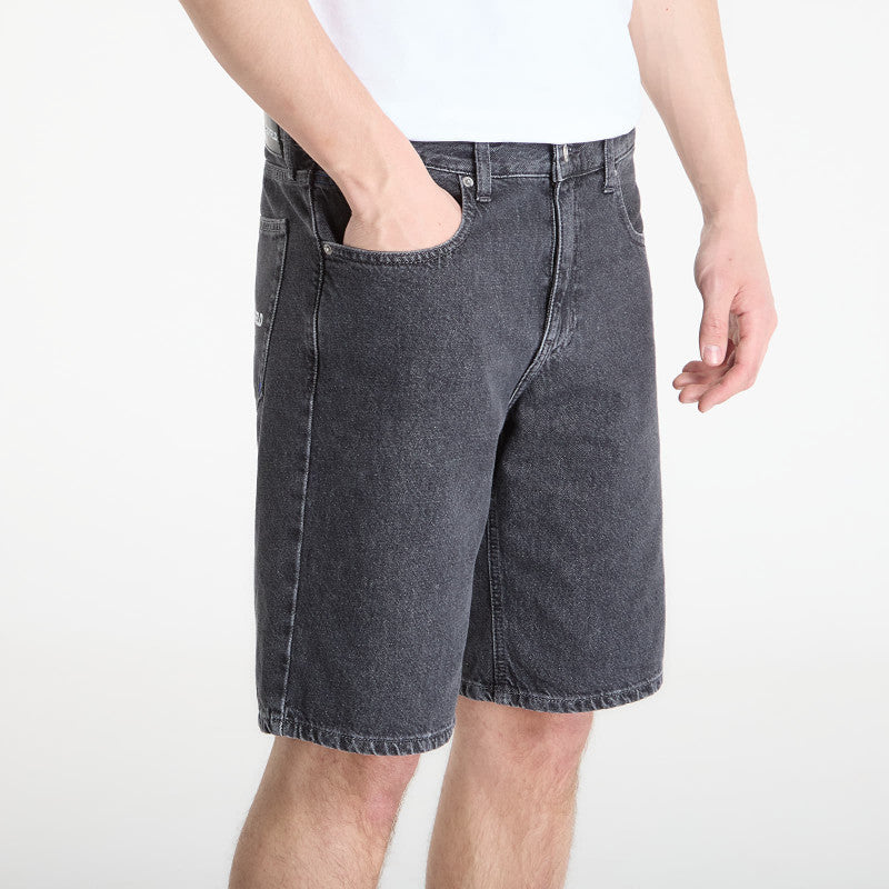 Karl Lagerfeld Jeans Regular Logo Denim Short Mid Grey