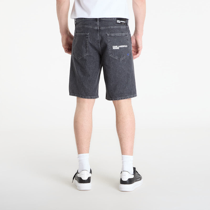 Karl Lagerfeld Jeans Regular Logo Denim Short Mid Grey