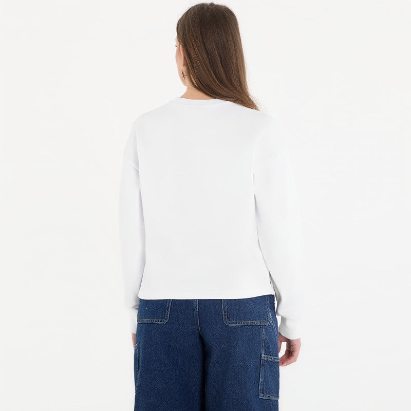 Karl Lagerfeld Jeans Reg Floral Logo Sweat White