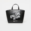 Karl Lagerfeld Jeans Logo Mini Tote Quote Black