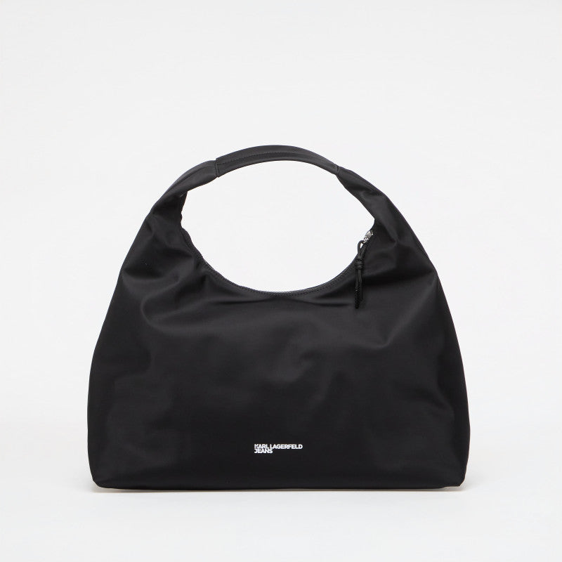 Karl Lagerfeld Jeans Slouchy Tote Quote Print Black