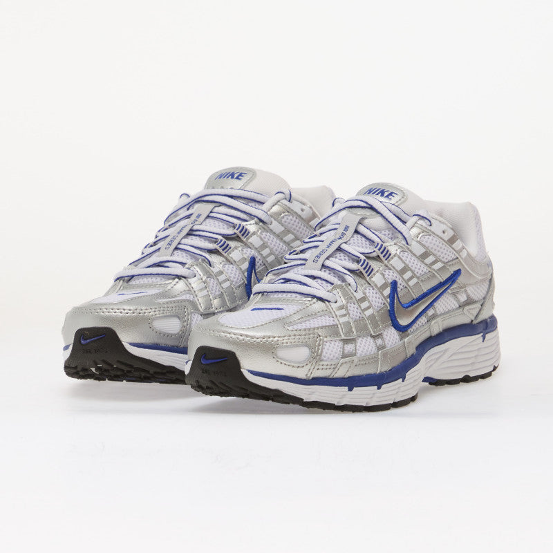 Nike P-6000 White/ Metallic Silver-Old Royal-Black
