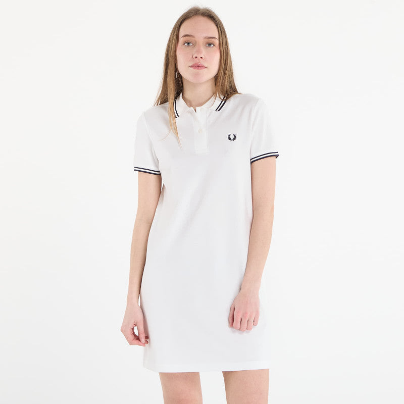 Sukienka FRED PERRY Twin Tipped Fred Perry Dress Snow White/ Navy