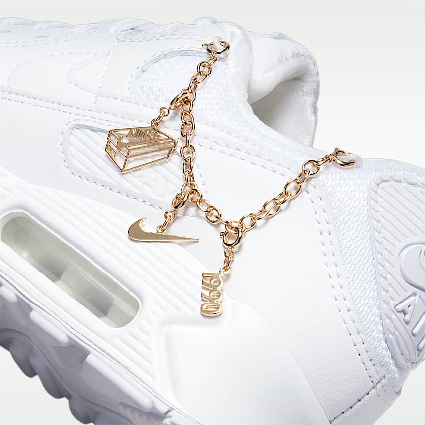 Nike Wmns Air Max 90 Prm White/ White-Metallic Gold