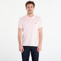 LACOSTE Short Sleeved Ribbed Collar Shirt Flamingo