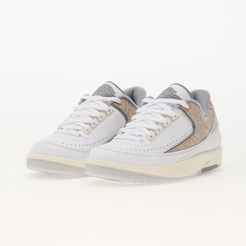 Air Jordan 2 Retro Low "Python" White/ Cement Grey-Sanddrift-Neutral Grey