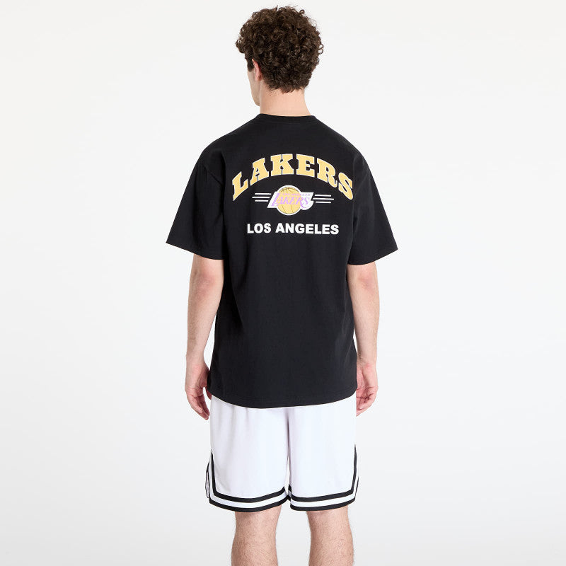 Mitchell & Ness NBA Double Hit Ss Pocket Tee Vintage Logo Lakers Black