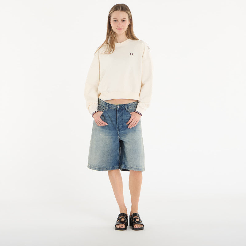 FRED PERRY Tipped Sweatshirt Ecru