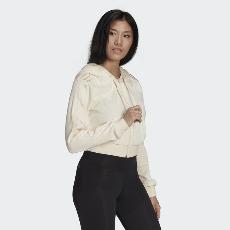 adidas Originals Wmns LOUNGEWEAR Cropped Full Zip Hoodie