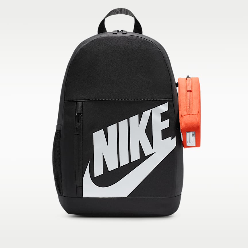 Nike Elemental Big Kids' Backpack (20L) Black/ Orange/ White 20