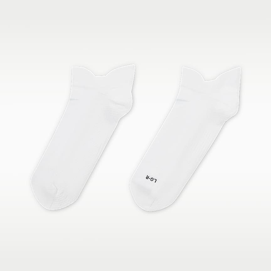 Nike Running Lightweight No-Show Socks 1 Pair White/ Black/ Pure Platinum