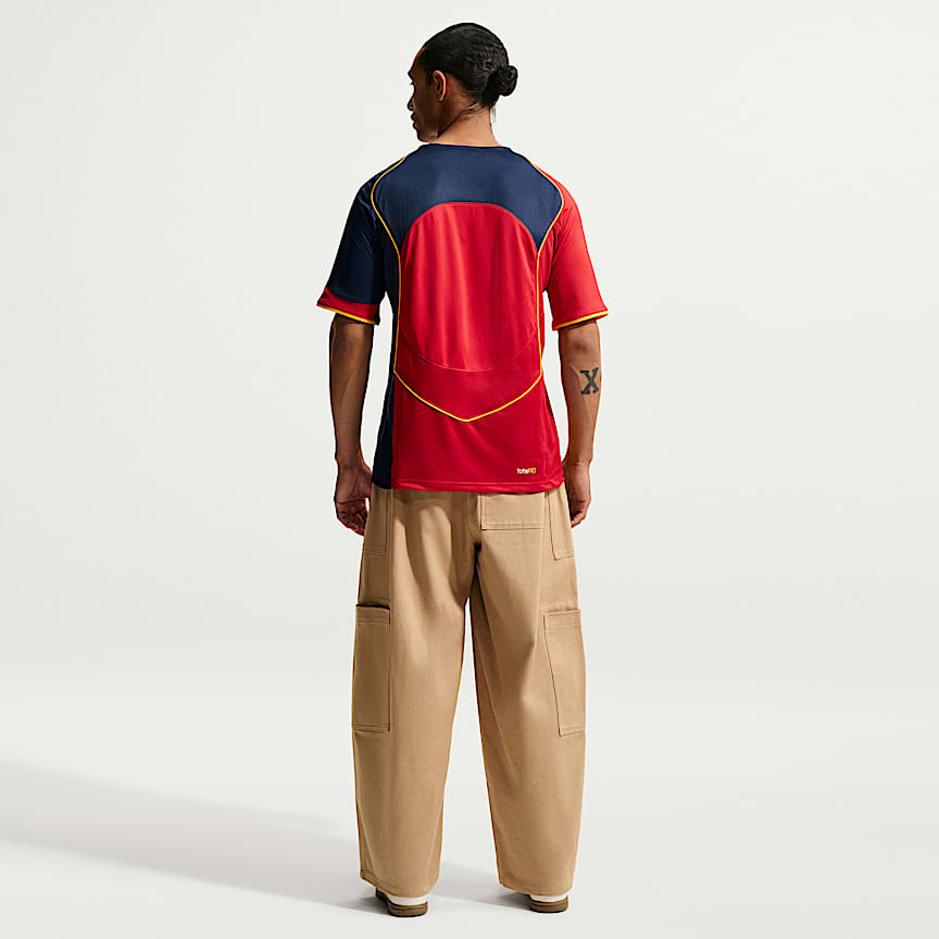 Nike Total 90 Men's Dri-FIT Soccer Jersey Gym Red/ Midnight Navy/ University Gold